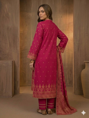 Abeera Exclusive Stitched 3 Piece Summer Jacquard Suit-J-01