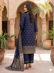 Abeera Exclusive Stitched 3 Piece Summer Jacquard Suit-J-05