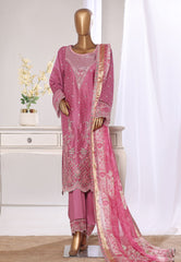 Bin Saeed Stitched 3 Piece Luxury Jacquard Suit-JAQ-2579 T.PINK