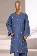 Vybe By Sada Bahar Stitched 2 Piece Emb Jacquard Set Vol-03 Suit-JC-01-Blue