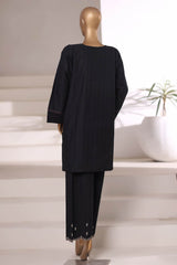 Vybe By Sada Bahar Stitched 2 Piece Emb Jacquard Set Vol-03 Suit-JC-08-Black