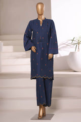 Vybe By Sada Bahar Stitched 2 Piece Emb Jacquard Set Vol-03 Suit-JC-08-Blue