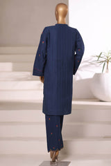 Vybe By Sada Bahar Stitched 2 Piece Emb Jacquard Set Vol-03 Suit-JC-08-Blue