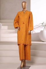 Vybe By Sada Bahar Stitched 2 Piece Emb Jacquard Set Vol-03 Suit-JC-09-Golden