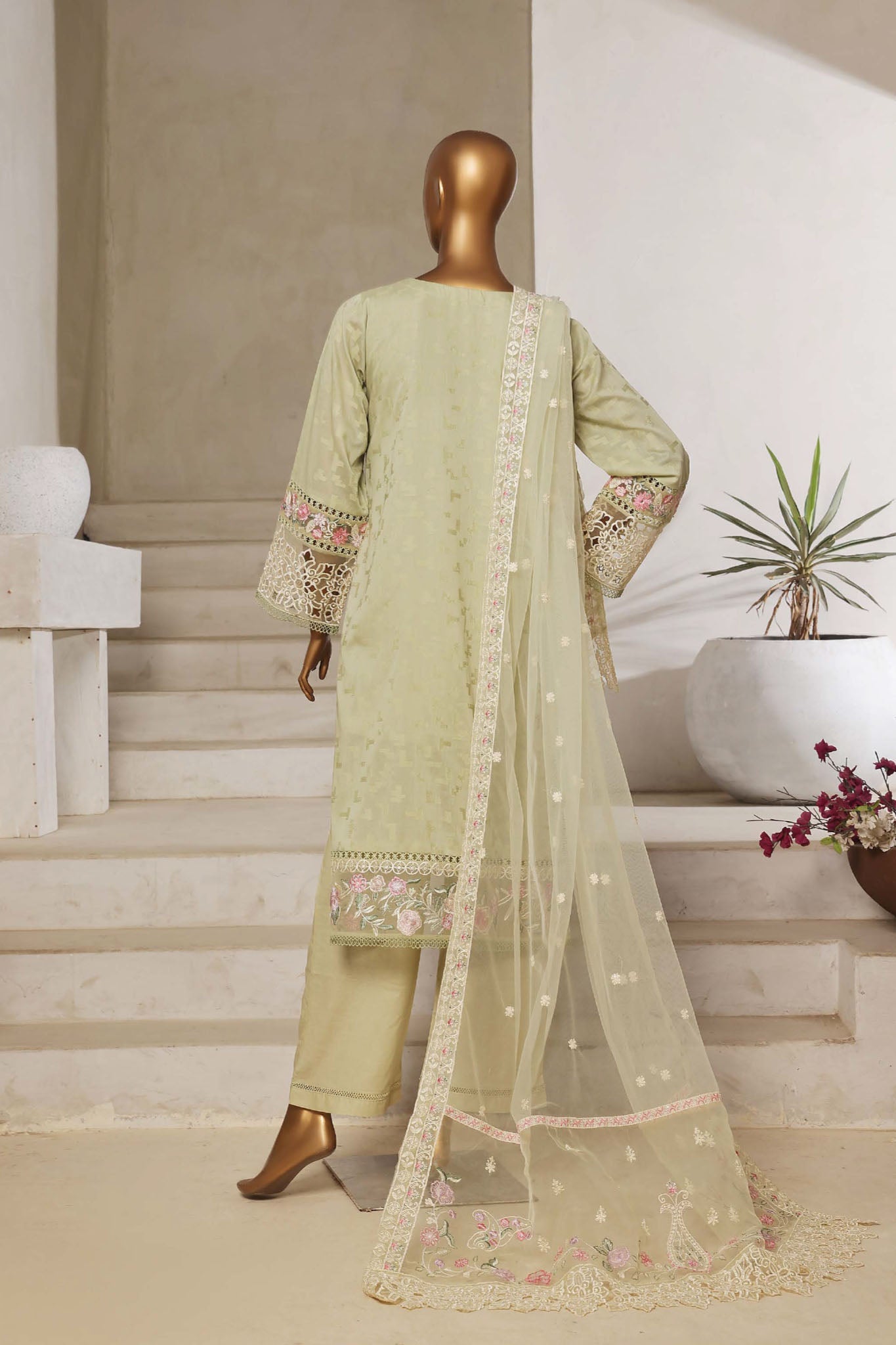 Sada Bahar Stitched 3 Piece Luxury Jacquard Collection'2025-JC-2-Pista