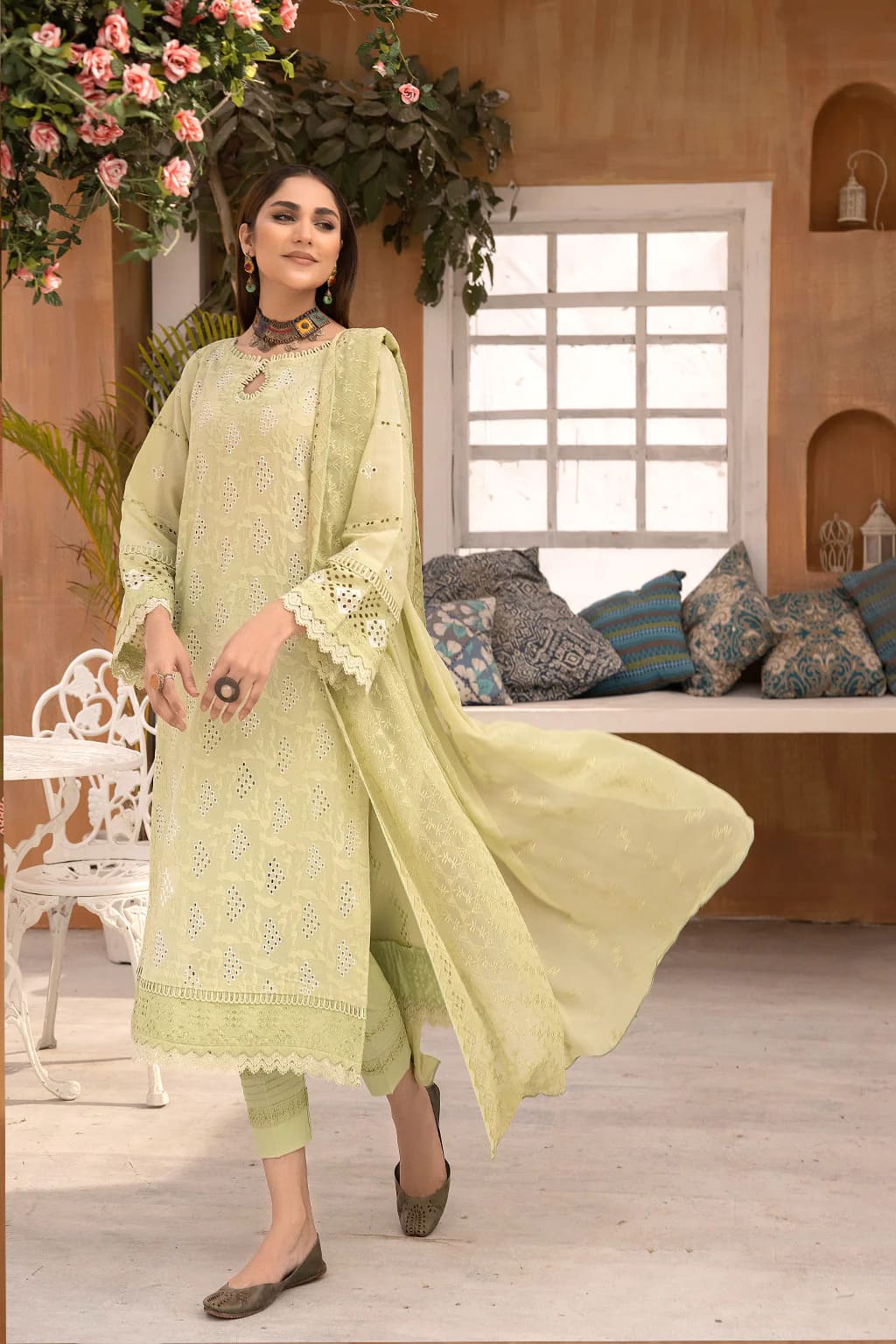 Zerlin by Johra Unstitched 3 Piece Chikankari Lawn Collection'2023-JH-203