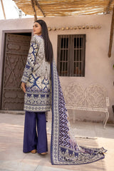 Desire by Johra Unstitched 3 Piece Digital Printed Leather Peach Collection'2022-JH-63