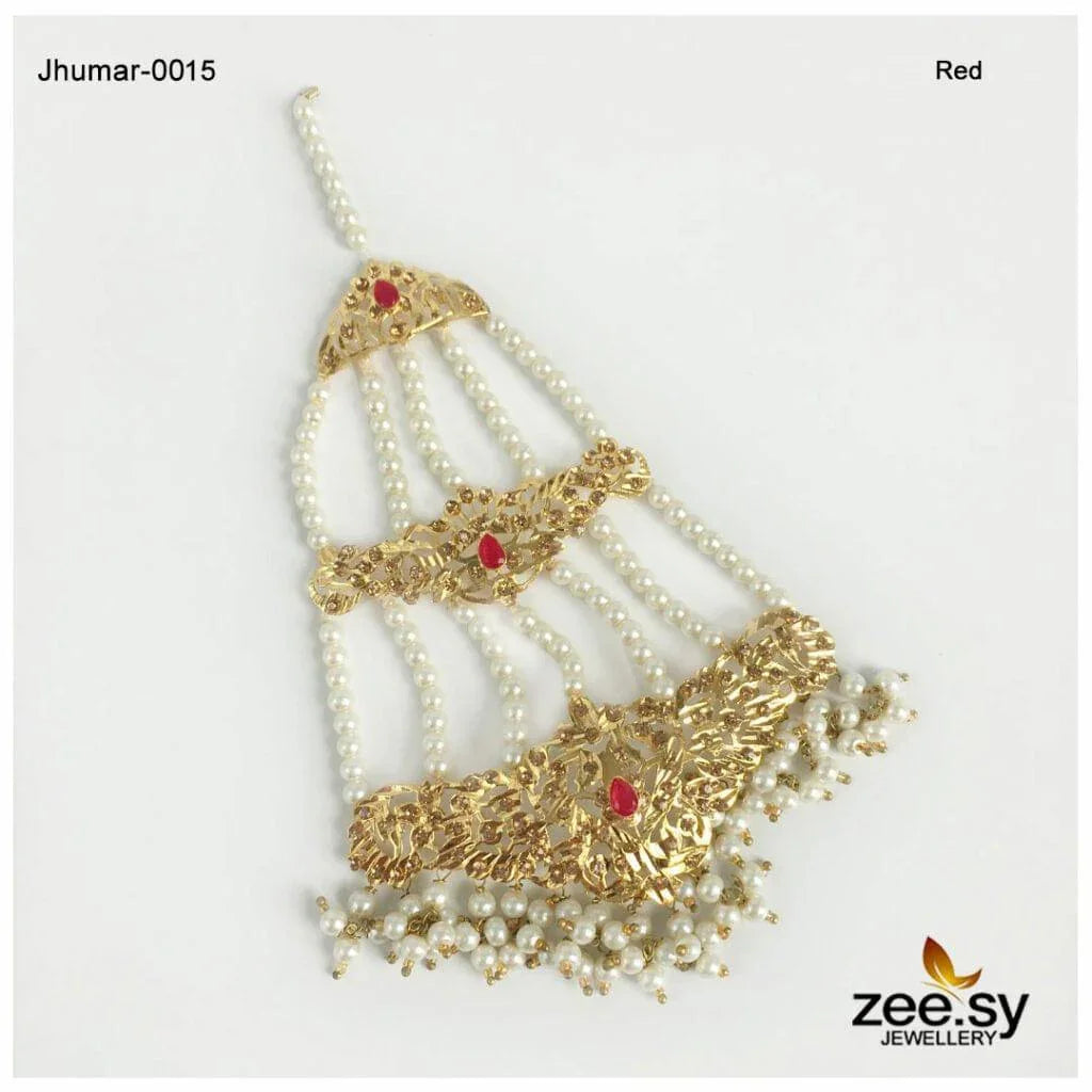 JHUMAR-0015 Champagne Red - Zeesy Jewellery