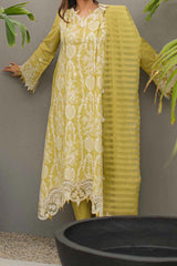 Qline by Qalamkar Unstitched 3 Piece Festive Lawn Suit-JK-02-Melis