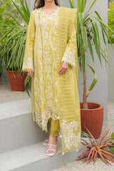 Qline by Qalamkar Unstitched 3 Piece Festive Lawn Suit-JK-02-Melis