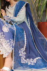 Qline by Qalamkar Unstitched 3 Piece Festive Lawn Suit-JK-07-Elza
