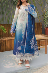 Qline by Qalamkar Unstitched 3 Piece Festive Lawn Suit-JK-07-Elza