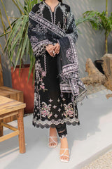 Qline by Qalamkar Unstitched 3 Piece Festive Lawn Suit-JK-09-Evadne
