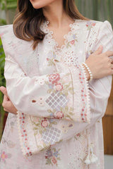 Qline by Qalamkar Unstitched 3 Piece Festive Lawn Suit-JK-13-Opaline