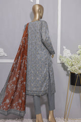 HZ Premium Unstitched 3 Piece Emb Jacquard Lawn Suit-JPE-05