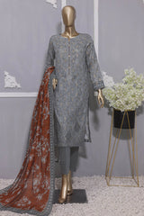 HZ Premium Unstitched 3 Piece Emb Jacquard Lawn Suit-JPE-05