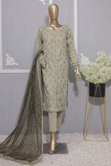 HZ Premium Unstitched 3 Piece Emb Jacquard Lawn Suit-JPE-11