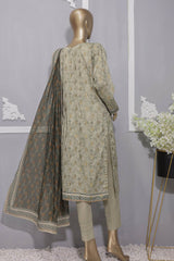 HZ Premium Unstitched 3 Piece Emb Jacquard Lawn Suit-JPE-11
