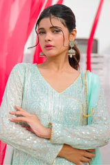 Eid E Milan By Al Siyaab Stitched 3 Piece Formals Suit-Janaan-Mint Green