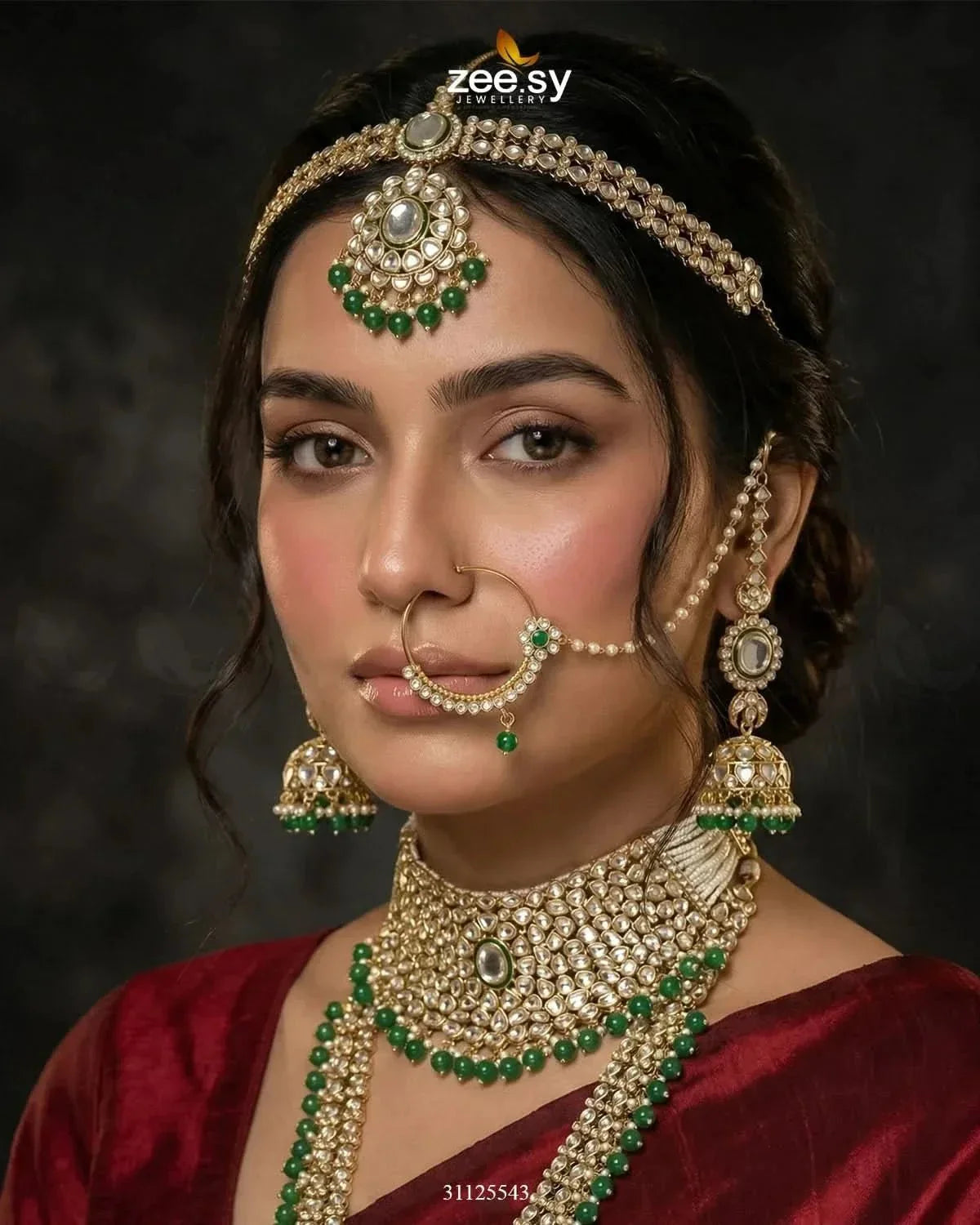 Jeweled Traditionnal Grand Bridal Set