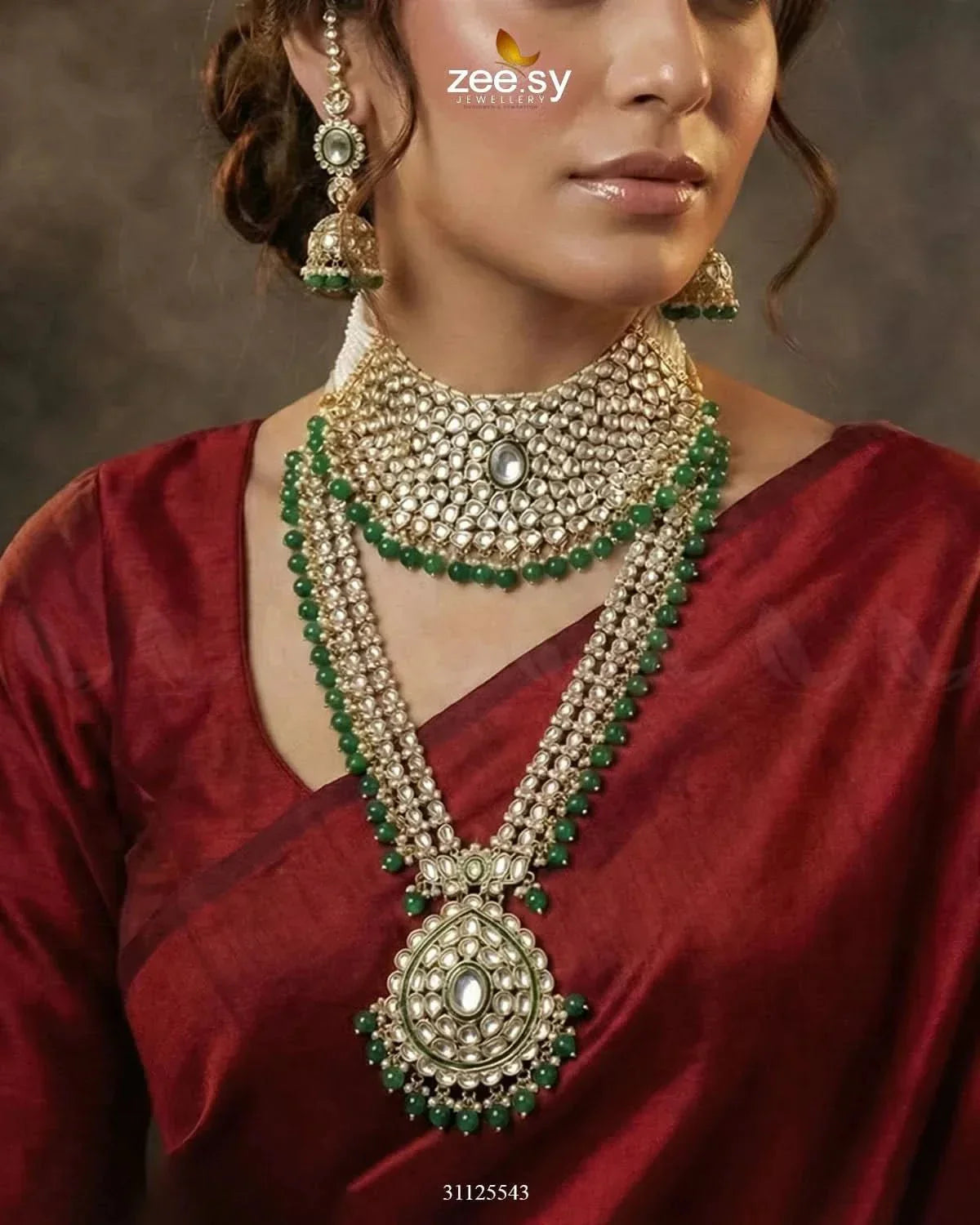 Jeweled Traditionnal Grand Bridal Set