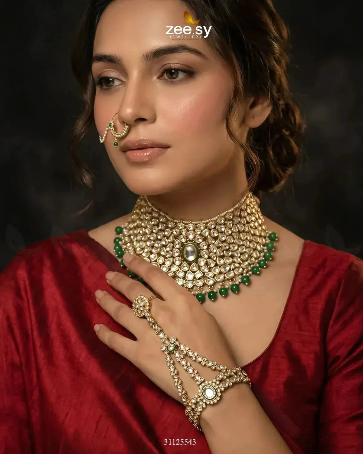 Jeweled Traditionnal Grand Bridal Set