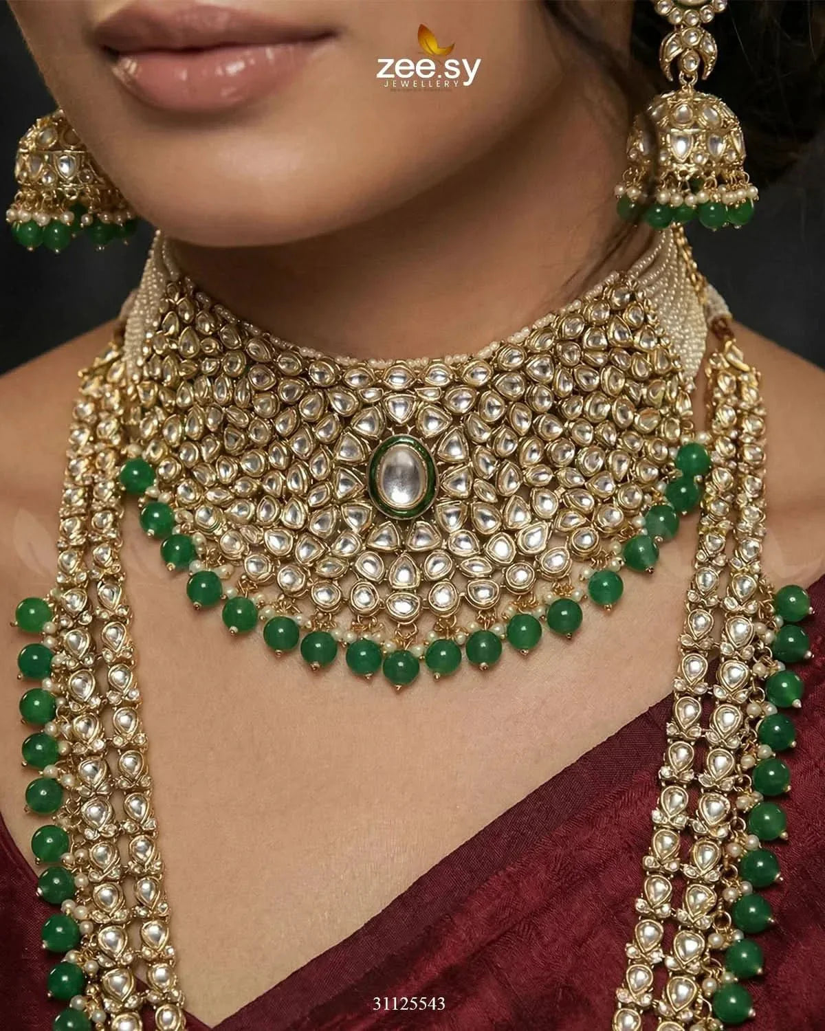Jeweled Traditionnal Grand Bridal Set