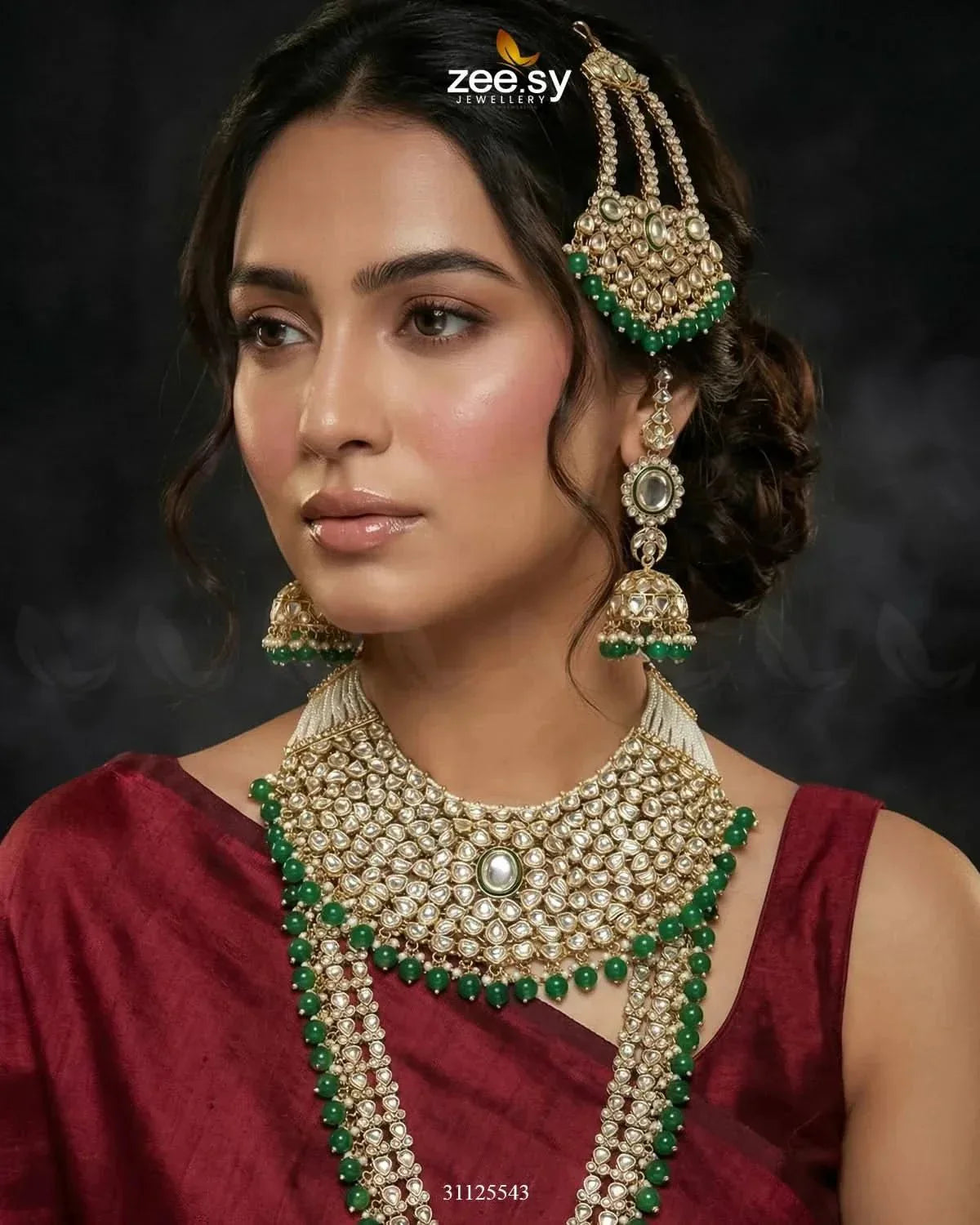 Jeweled Traditionnal Grand Bridal Set