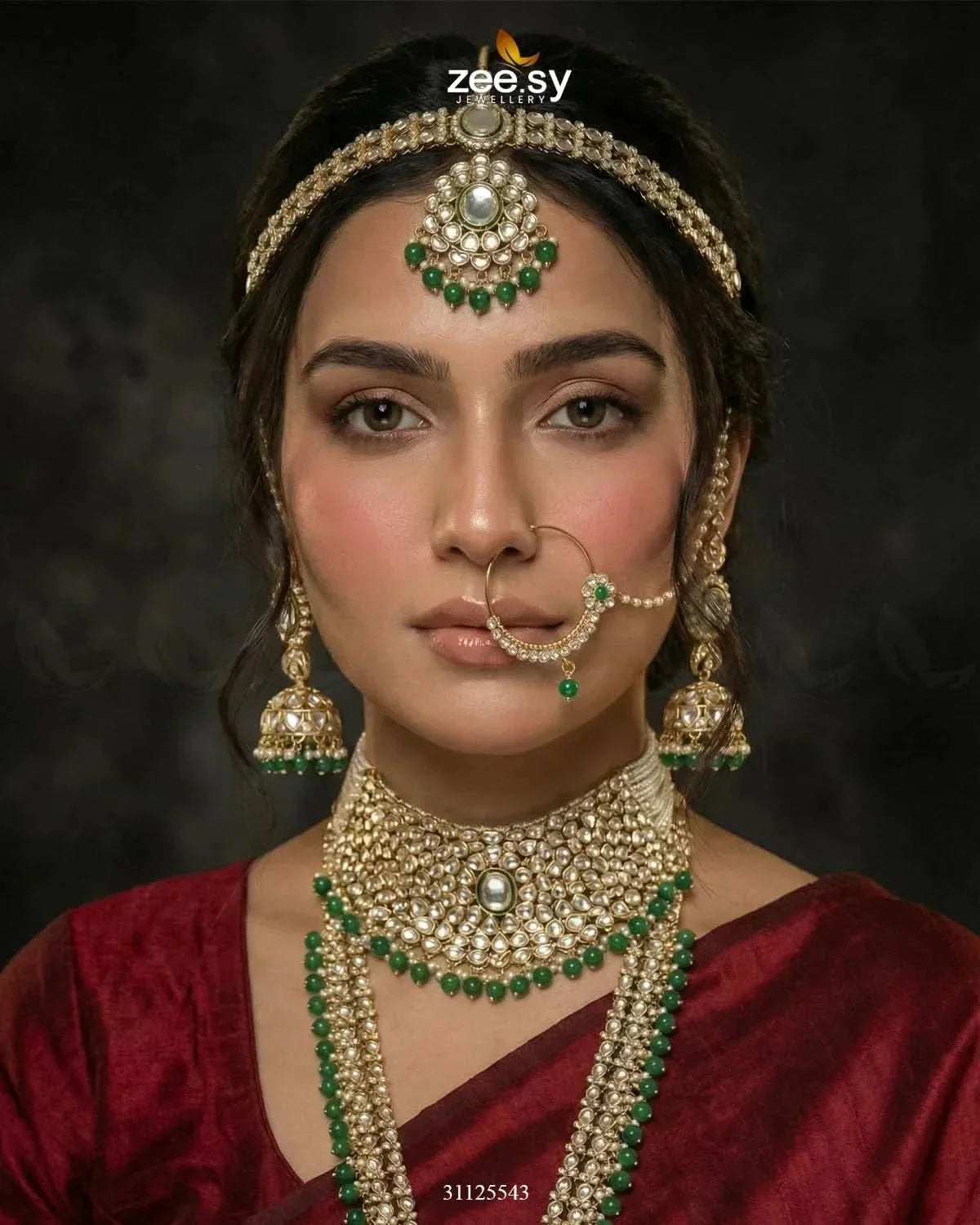 Jeweled Traditionnal Grand Bridal Set