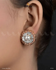 Juvela Earrings Golden Mint Pink - Zeesy Jewellery