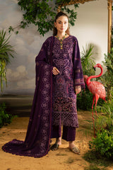 Kaia by Mahnur Unstitched 3 Piece Emb Winter Suit-K-01