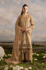 Kaia by Mahnur Unstitched 3 Piece Emb Winter Suit-K-04