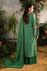 Kaia by Mahnur Unstitched 3 Piece Emb Winter Suit-K-05
