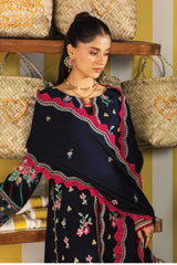 Kaia by Mahnur Unstitched 3 Piece Emb Winter Suit-K-06