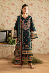 Kaia by Mahnur Unstitched 3 Piece Emb Winter Suit-K-08