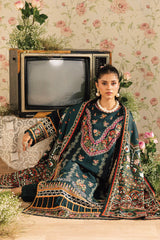 Kaia by Mahnur Unstitched 3 Piece Emb Winter Suit-K-08