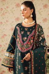 Kaia by Mahnur Unstitched 3 Piece Emb Winter Suit-K-08
