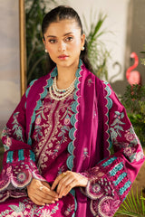 Kaia by Mahnur Unstitched 3 Piece Emb Winter Suit-K-09