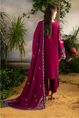 Kaia by Mahnur Unstitched 3 Piece Emb Winter Suit-K-09