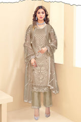 Kashish by Ramsha Unstitched 3 Piece Weightless Chiffon Vol-01 Suit-k-101