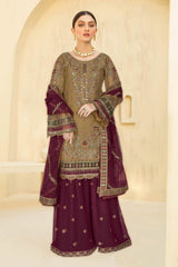 Kashish by Ramsha Unstitched 3 Piece Weightless Chiffon Vol-01 Suit-k-104