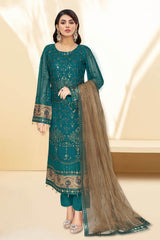 Kashish by Ramsha Unstitched 3 Piece Weightless Chiffon Vol-01 Suit-k-110