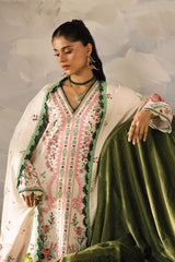 Kaia by Mahnur Unstitched 3 Piece Emb Winter Suit-K-11