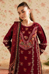 Kaia by Mahnur Unstitched 3 Piece Emb Winter Suit-K-12
