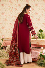 Kaia by Mahnur Unstitched 3 Piece Emb Winter Suit-K-12