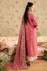 Kaia by Mahnur Unstitched 3 Piece Emb Winter Suit-K-13