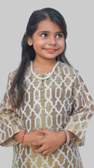 Urban Cut 2 Piece Set Yarn Dyed Jacquard Golden Motifs (Shirt Trouser) Cotton Poly