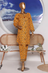 Sumi Stitched Co Ords Printed Khaddar Collection'2025-KC-01-Mustard