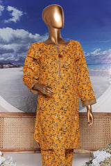 Sumi Stitched Co Ords Printed Khaddar Collection'2025-KC-01-Mustard