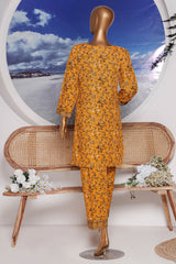 Sumi Stitched Co Ords Printed Khaddar Collection'2025-KC-01-Mustard